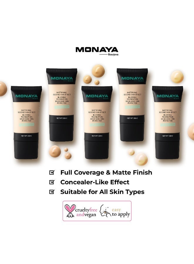 مونايا كريم أساس سائل بلمسة مطفية ولمسة طبيعية 30 مل – F003-F303 - Image 3